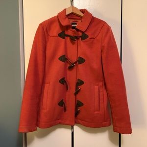 Orange Wool Peacoat